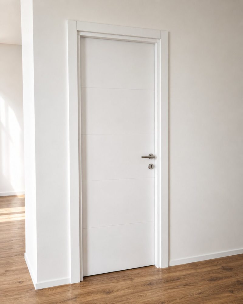 Bela stolarija po meri – miran, dovršen detalj.